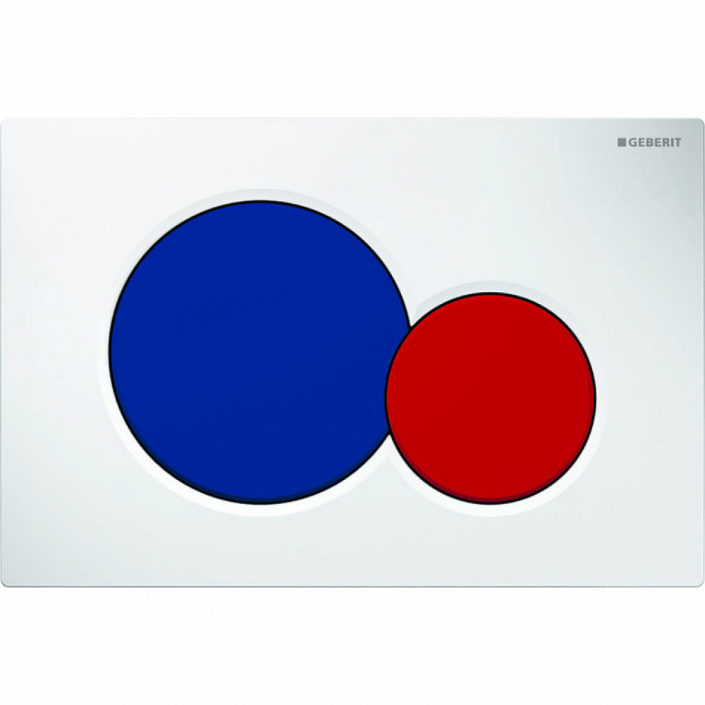 Geberit tipka Sigma 01 Bela plava i crvena 115.770.LB.5