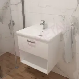 Kolpa ormarić sa umivaonikom i fiokom Evelin OUE II 65cm White 573860