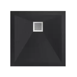 Astral Stone Tuš kada 80x80 - Liveni mermer Crna