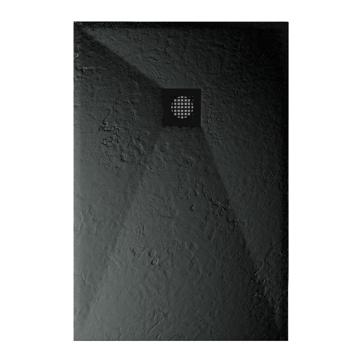 Astral Lithos Tuš kada 120x80 - Liveni mermer Crna