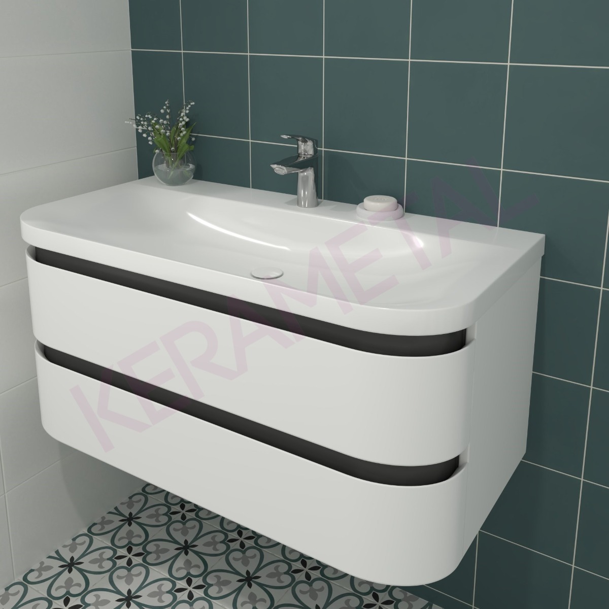 Kolpa ormarić sa umivaonikom Vittoria OUV 100cm White 547040