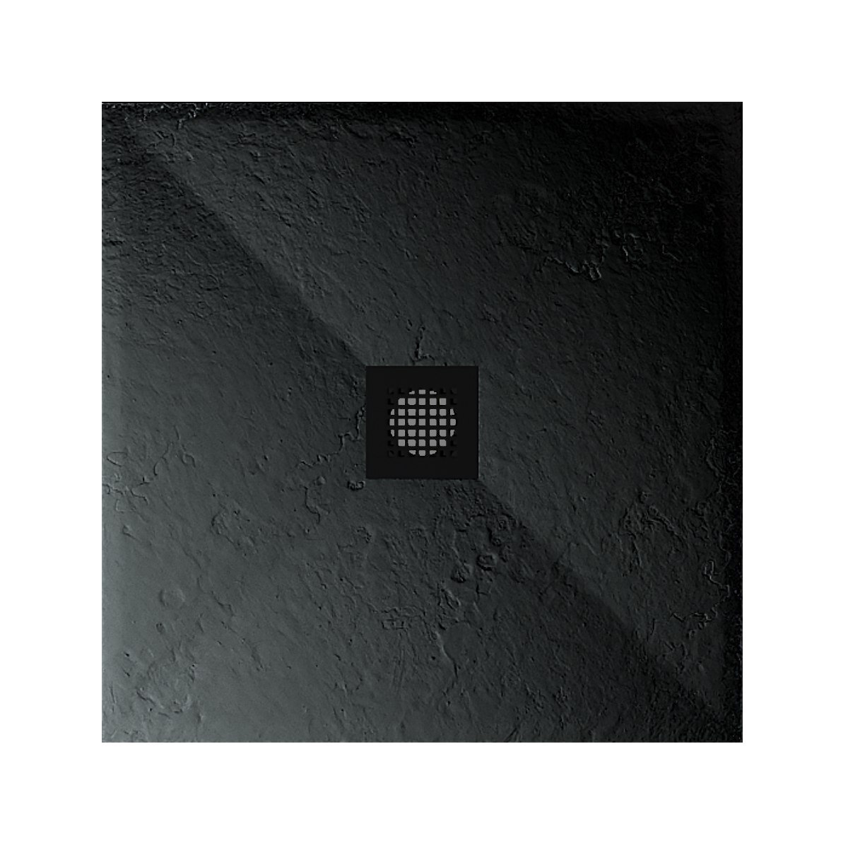 Astral Lithos Tuš kada 90x90 - Liveni mermer Crna