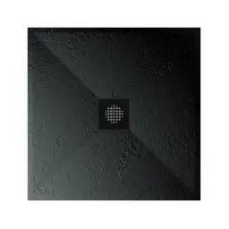 Astral Lithos Tuš kada 90x90 - Liveni mermer Crna