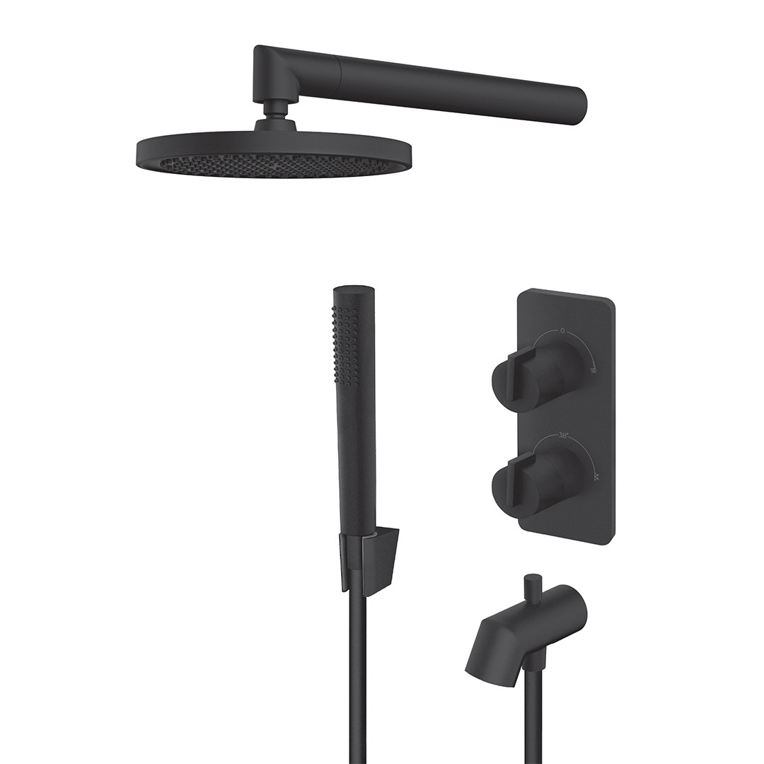 Rosan S3 Black termostatska uzidna za tuš kadu 331701B