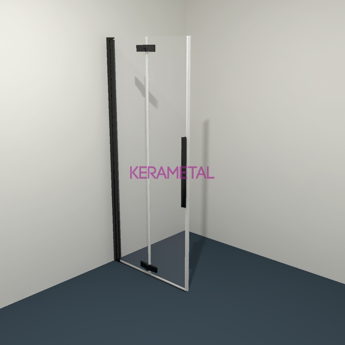 Kolpa Polaris Tuš vrata D90 - Leva B/1 Fold Black 516260