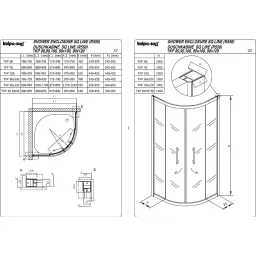 Kolpa TKP SQ Line 90x120 S/CH Bela
