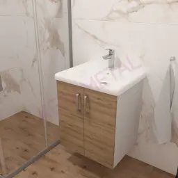 Kolpa ormarić sa umivaonikom Evelin OUE 55cm Gray/Oak 562040