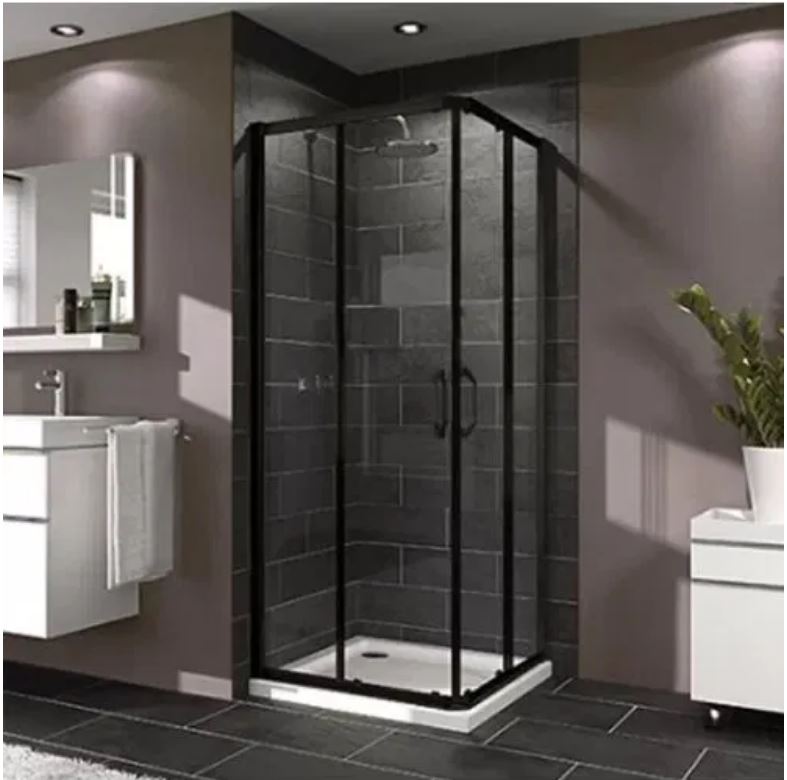 Huppe X1 Tuš Kabina 90X90 Četvrtasta Prozirno Antiplak Staklo, Crna H=2M 21H1119999937500