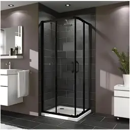 Huppe X1 Tuš Kabina 90X90 Četvrtasta Prozirno Antiplak Staklo, Crna H=2M 21H1119999937500