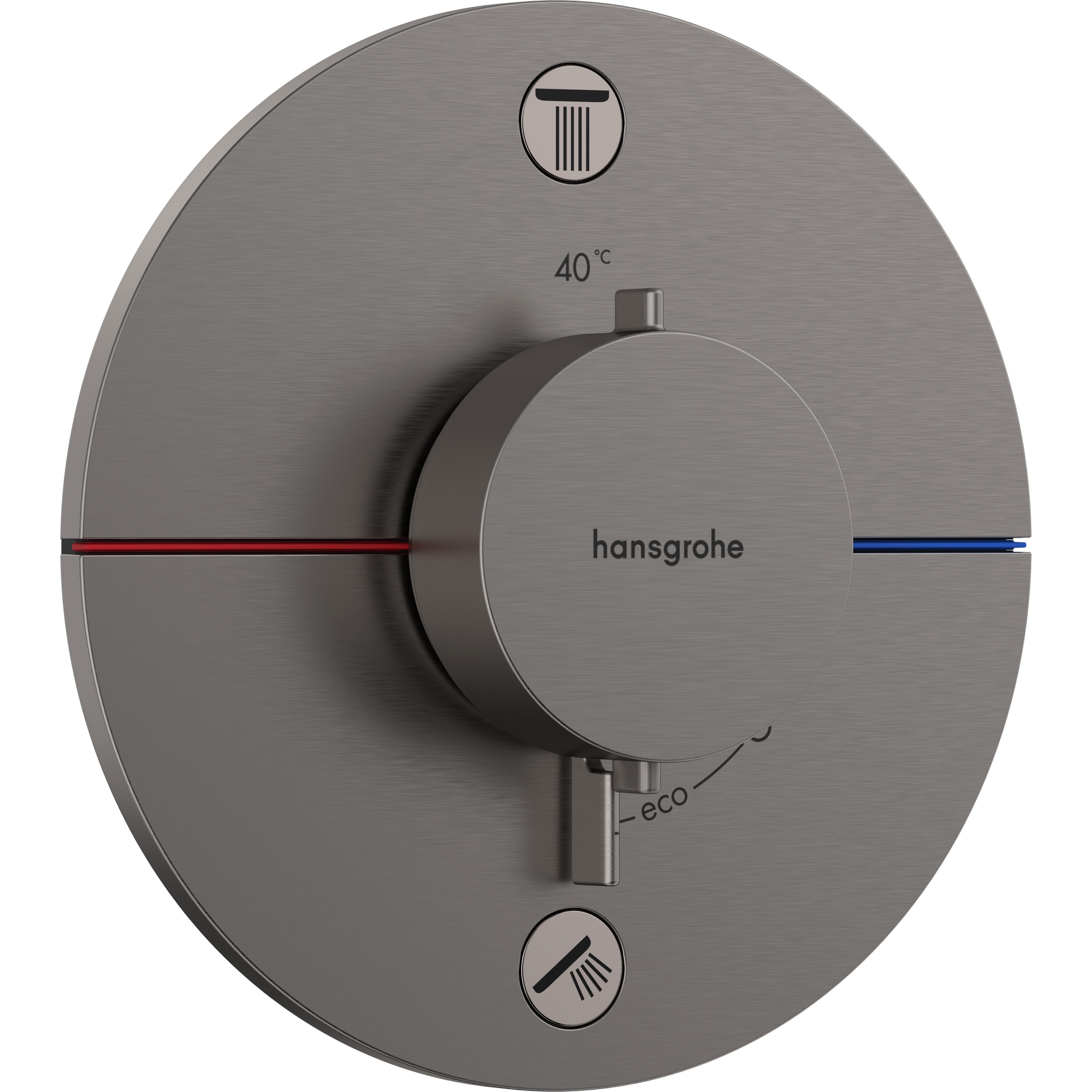 Hansgrohe ShowerSelect Comfort E mešač termostatski za skrivenu ugradnju 2 funkcije Brushed Black Chrome 15554340