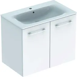 Geberit Selnova Square Komplet ugradni Umivaonik sa uskom ivicom sa ormarićem dvoje vrata beli sjaj 80cm 501.256.00.1