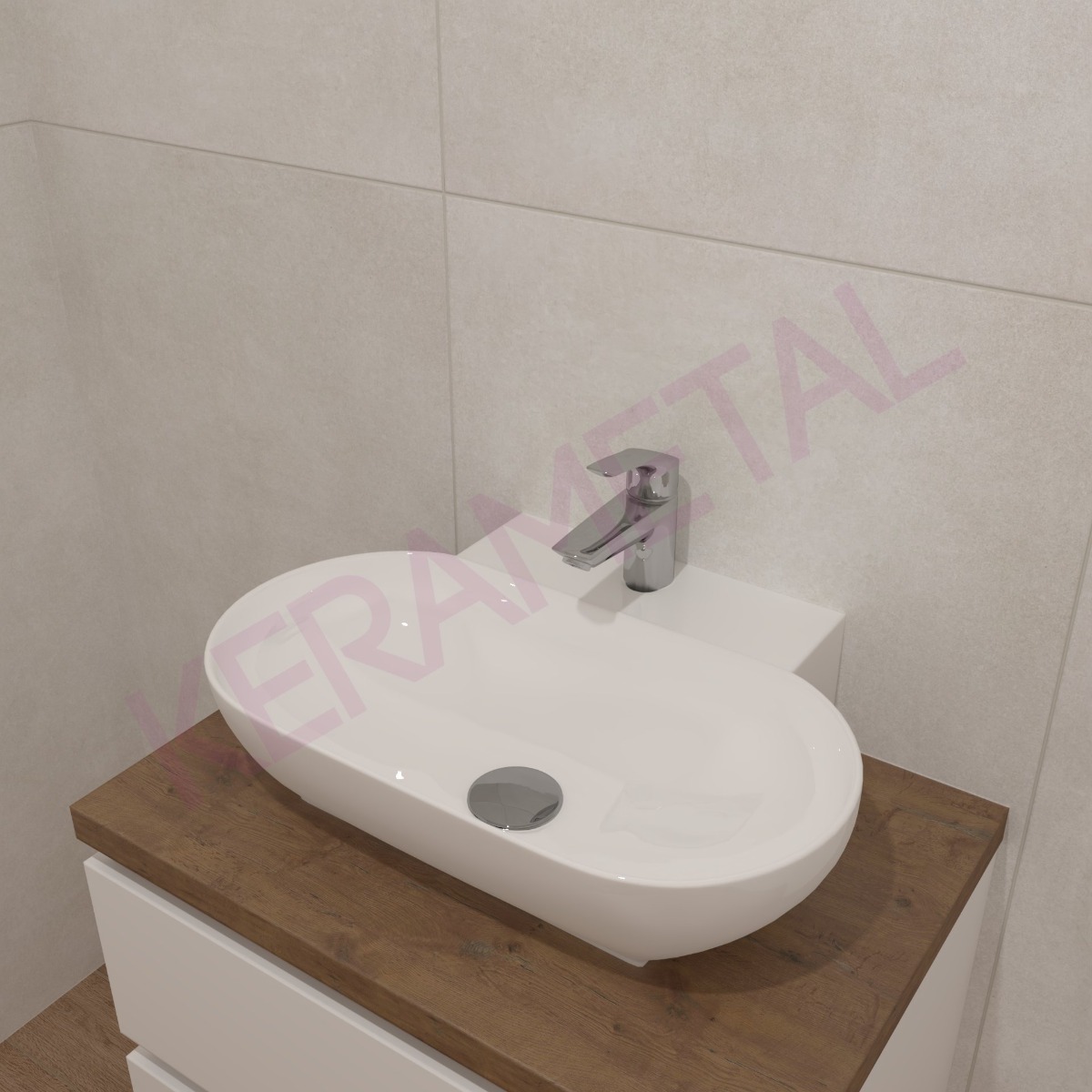 Elegant KS-560x390/125mm nadgradni lavabo