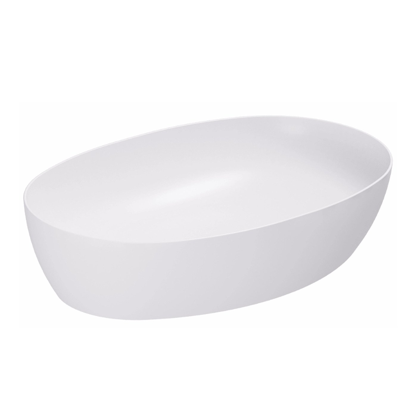 Azzurra Elegance Circle nadgradni umivaonik 60X40X14cm Cotton ELLA060400C0CT