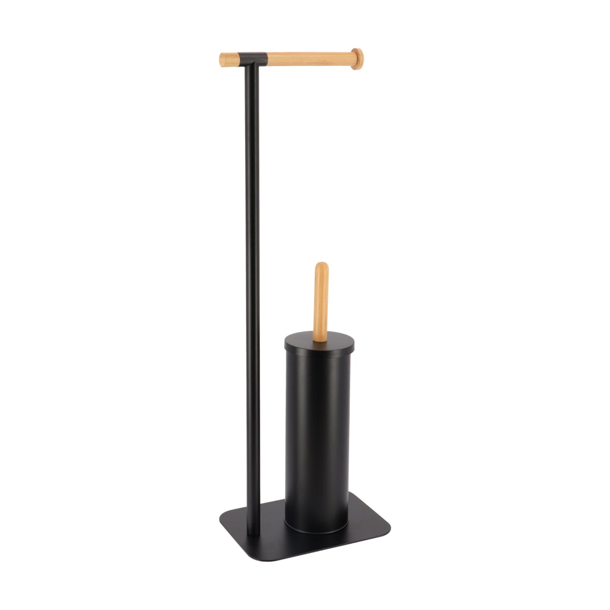 Tendance Držač toalet papira I WC četka 22X16X695CM METAL/BAMBUS Crna
