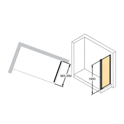 Huppe Classics 2 Bočni Panel Od 90 Prozirno Antiplak Staklo Mat Silver H=1.9M C20505.087.322