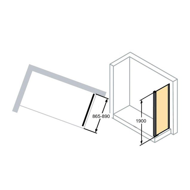 Huppe Classics 2 Bočni Panel Od 90 Prozirno Antiplak Staklo Mat Silver H=1.9M C20505.087.322