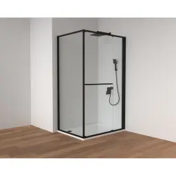 COPEN ATLAS Tuš kabina PRO 1V 1000x800x2000 matt black, staklo 6mm providno C-02-B43K10801V