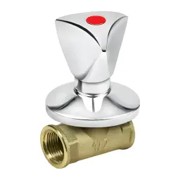 Rosan Uzidni ventil sa metalnom "Klasik" ručicom 1/2" - Crvena A15012C