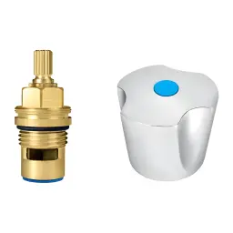 Rosan Gornji deo 1/2"-sa ruč., PLAVA-METALNA keramički g.d. PGDK12PKM