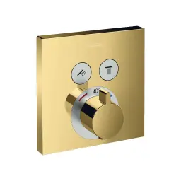 Hansgrohe ShowerSelect mešač termostatski za tuš kadu 2 funkcije Polished gold optic 15763990