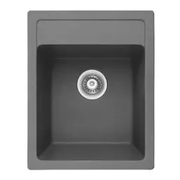 Inter Ceramic Sudopera usadna pravougaona 50x40x20 sifon 11cm granit siva+s1