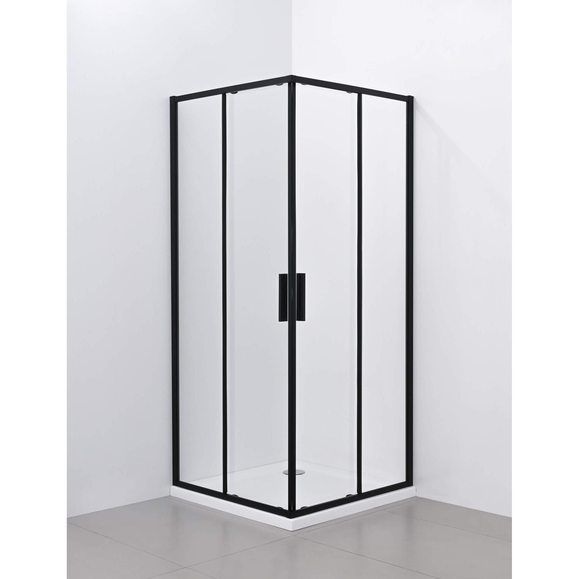 NOKS Paravan 5006B providno staklo 80x80x195 Black