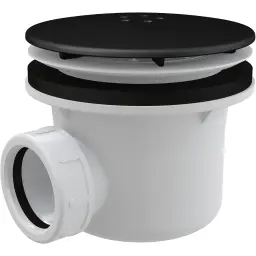 Alca sifon za tuš kadu Crna mat fi90 h=84mm A49BLACK