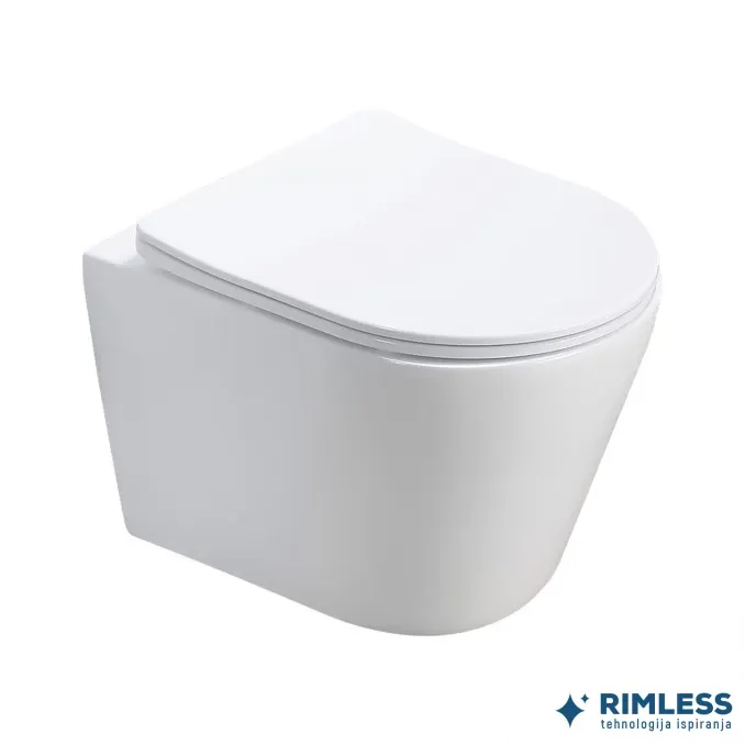 Minotti Konzolna wc šolja PURE compact rimless sa duroplast soft close wc daskom