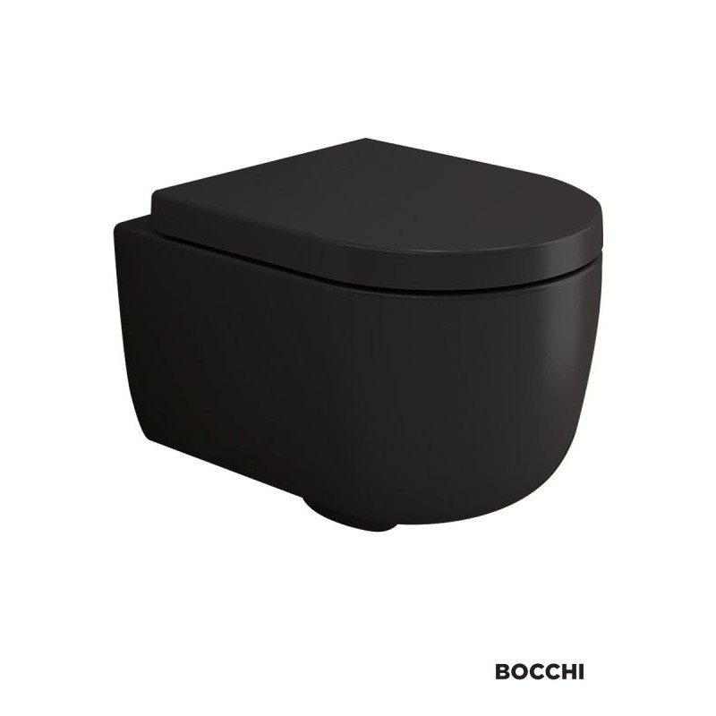 Bocchi V-TONDO WC šolja konzolna 49cm Crna mat 1417-004-0129