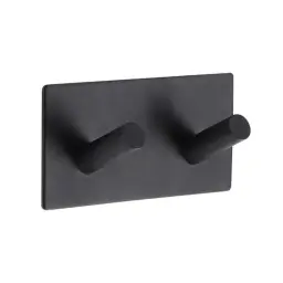 Tendance Zidni cetvrtasti čiviluk sa 2 kukice 3m 9 x 3 x 4,5 metal crna