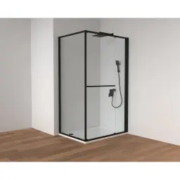 COPEN ATLAS Tuš kabina PRO 1V 1200x900x2000 matt black, staklo 6mm providno C-02-B43K12901V