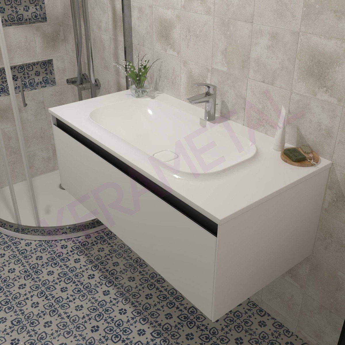 Kolpa ormarić sa umivaonikom Pandora OUP 110cm White 514160