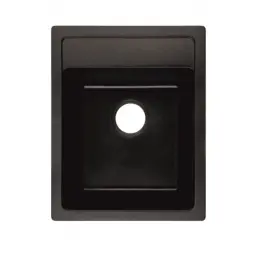Inter Ceramic Sudopera usadna pravougaona 50x40x20 sifon 11cm granit crna+s1
