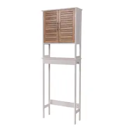 Tendance kupatilski ormarić sa 2 vrata i 1 policom STOCKHOLM 63X23X179CM MDF BAMBUS Bela
