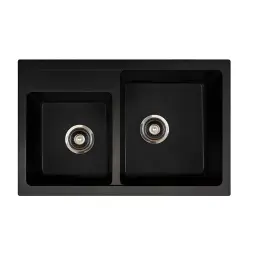 Metalac X Granit Quadro PLUS 2D 780X500 fi 90 sa sifonom Crna 171004