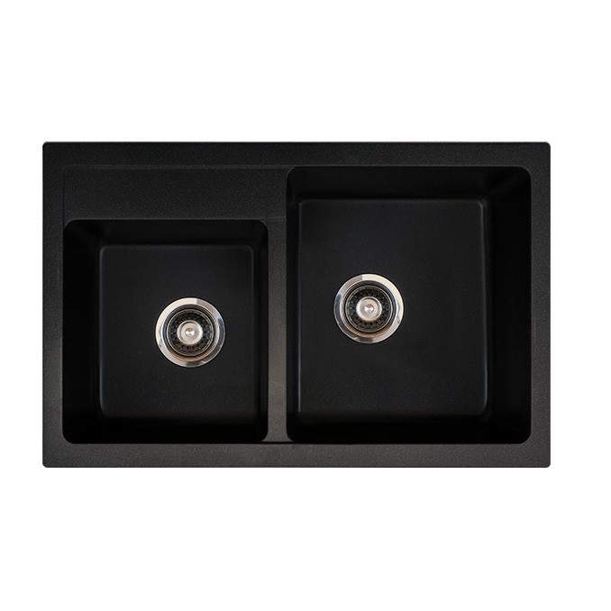 Metalac X Granit Quadro PLUS 2D 780X500 fi 90 sa sifonom Crna 171004