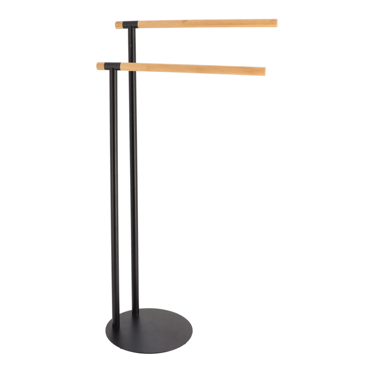 Tendance Držač peškira sa dve prečke 395X22X775CM METAL BAMBUS/CRNA