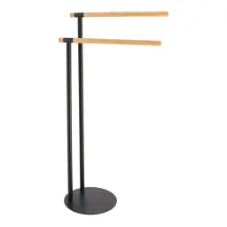 Tendance Držač peškira sa dve prečke 395X22X775CM METAL BAMBUS/CRNA