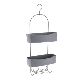 Tendance Metalna polica za TUŠ SA 2 KORPE I DRŽAČEM SAPUNA 28X14X60CM METAL/PLAS