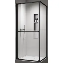Copen Atlas PRO 1V tuš kabina mat crna, staklo 6mm providno C-02-B43K8001V