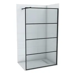 COPEN MONTE Walk-in 1000×2000 crni mat ram 8mm staklo C-02-SB100