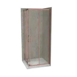 Copen Atlas Pro tuš kabina rose gold, staklo 6mm providno C-02-RG43K800