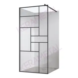 Astral Mega Tuš stena Black 90x200cm 8mm Leva