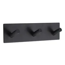 Tendance Zidni cetvrtasti čiviluk sa 3 kukice 3m 18 x 3 x 4,5 metal crna