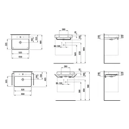 LAUFEN PRO X umivaonik 55X46.5 8.1086.2.000.104.1