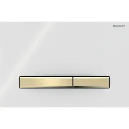 Geberit tipka Sigma50 bela/mesing 115.672.11.2