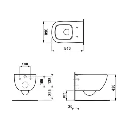 Laufen Palomba wc solja konzolna rimless lcc 8.2080.2.400.000.1