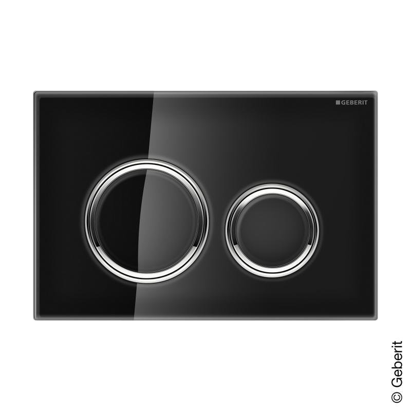Geberit tipka Sigma 21 Crna /sjaj hrom 115.884.SJ.1