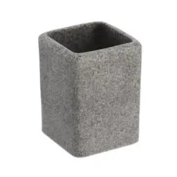 Tendance Čaša za četkice square 6,8x6,8x9cm poliresin siva