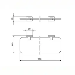 Rosan Quadro STAKLENA POLICA JQ904